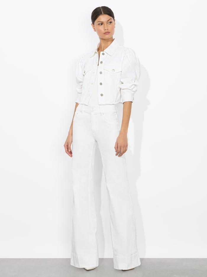 LANA DENIM JACKET - WHITE image 4 - Alice And Olivia