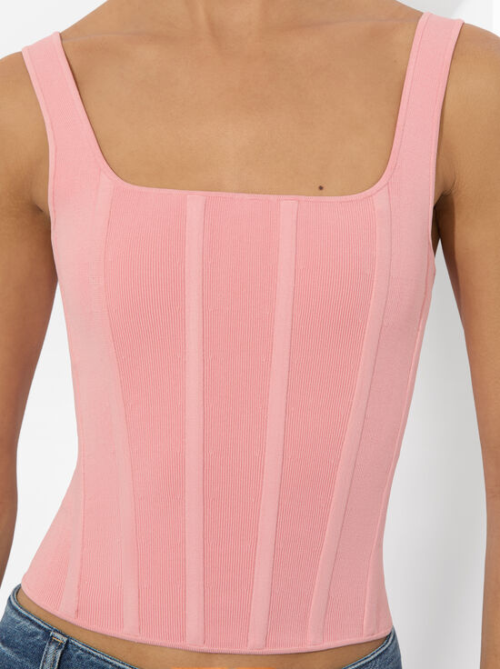 DUSTY ROSE-SARIAH CORSET TANK