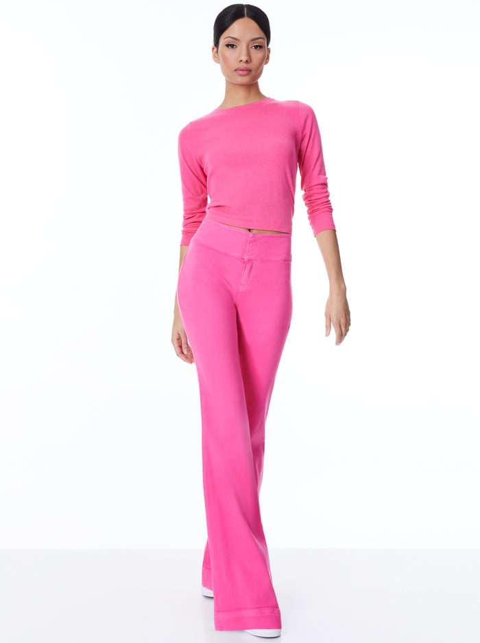 CINDY CROPPED TEE - CANDY image 4 - Alice And Olivia