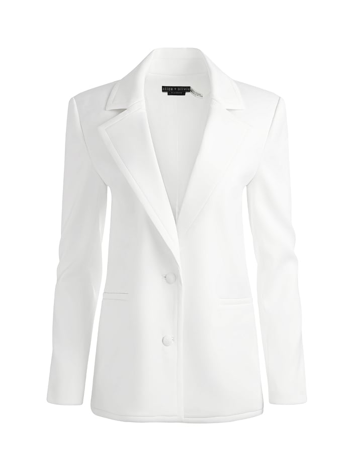DEB OVERSIZED BOYFRIEND BLAZER - OFF WHITE image 5 - Alice And Olivia