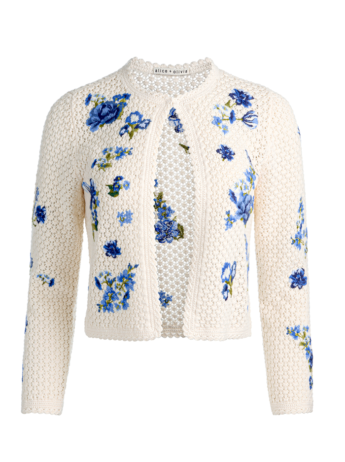 ANDERSON CROCHET CARDIGAN - FLEUR DE PARIS image 5 - ALICE + OLIVIA