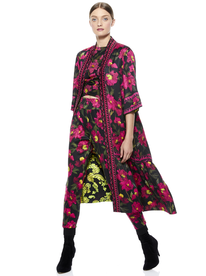 DOTTIE REVERSIBLE KIMONO - SHOW ME LOVE LIME PUNCH MULTI image 4 - Alice And Olivia