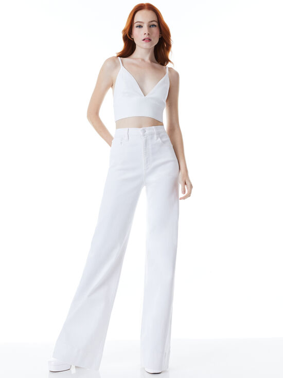 WHITE-SOFIA HIGH RISE BOYFRIEND JEAN