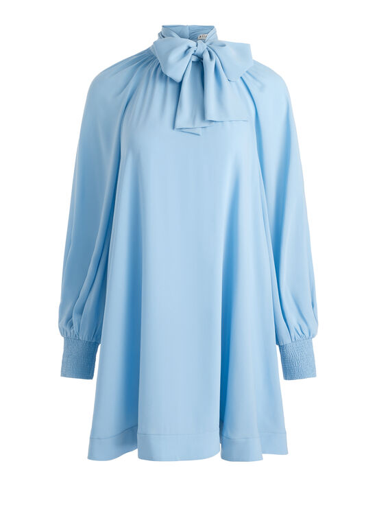 MINERAL BLUE-GRACEN TRAPEZE MINI DRESS