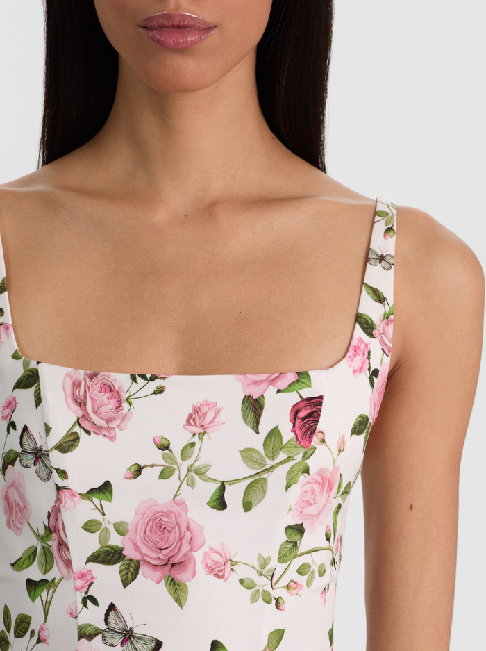 JULIA MINI DRESS - GARDEN GOSSIP OFF WHITE image 1 - ALICE + OLIVIA