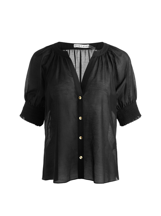 BLACK-THALIA BUTTON DOWN BLOUSE