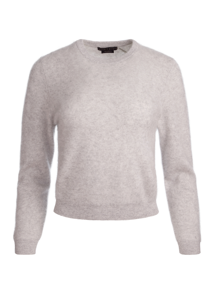 CAROLEE CASHMERE PULLOVER - STORM GREY HEATHER image 5 - Alice And Olivia