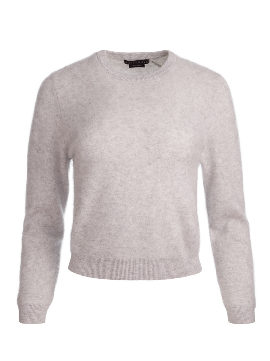 STORM GREY HEATHER-CAROLEE CASHMERE PULLOVER