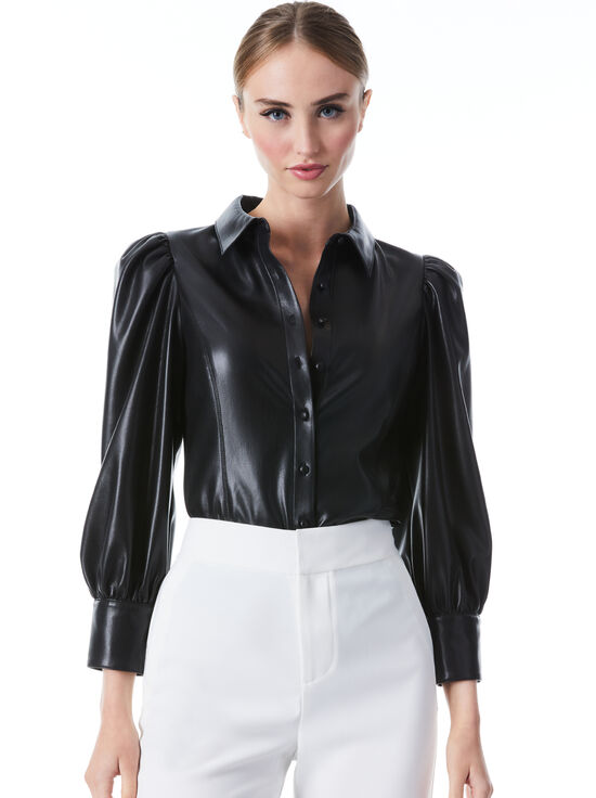 BLACK-NADINE VEGAN TOP