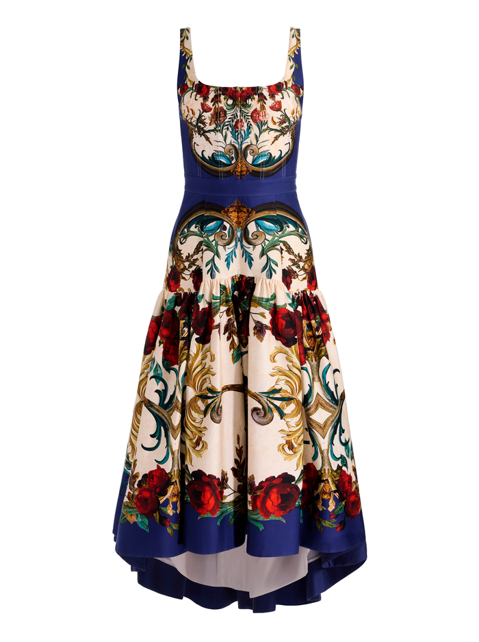 DIANA STRUCTURED MIDI DRESS - GILDED ROSE image 6 - Alice And Olivia