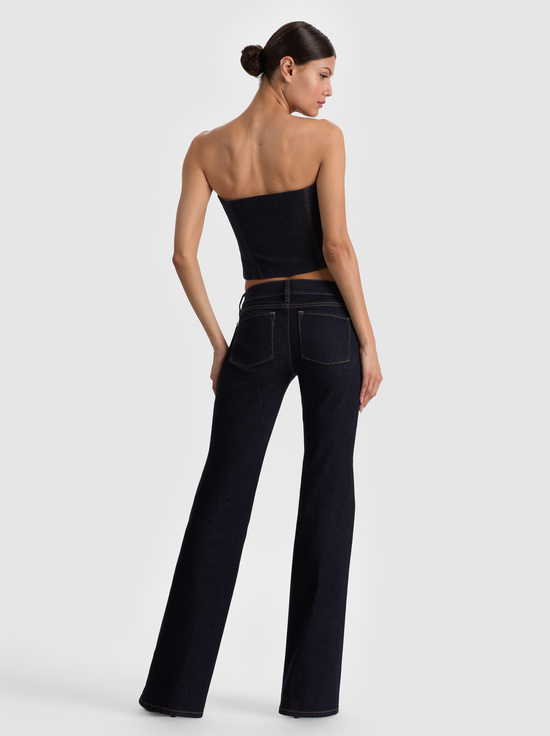 DARK RINSE-KELCEY STRAPLESS DENIM VEST