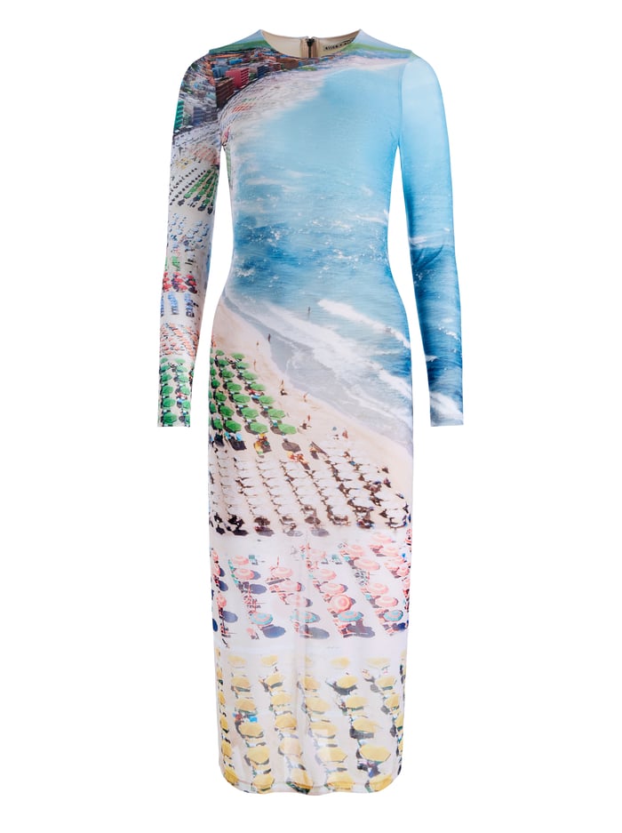 DELORA MIDI DRESS - WHISPERING WAVES image 5 - Alice And Olivia