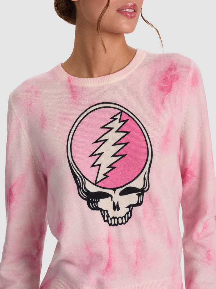A+O X GRATEFUL DEAD CAROLEE PULLOVER - STATIC TIE DYE PINK image 3 - Alice And Olivia
