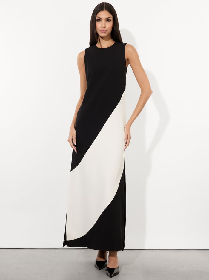 KATE MAXI DRESS - BLACK/OFF WHITE image 3 - Alice And Olivia
