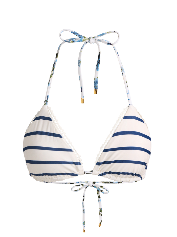 A+O X PQ SWIM REVERSIBLE TRIANGLE BIKINI TOP - AMERICAN BEAUTY OFF WHITE image 6 - ALICE + OLIVIA