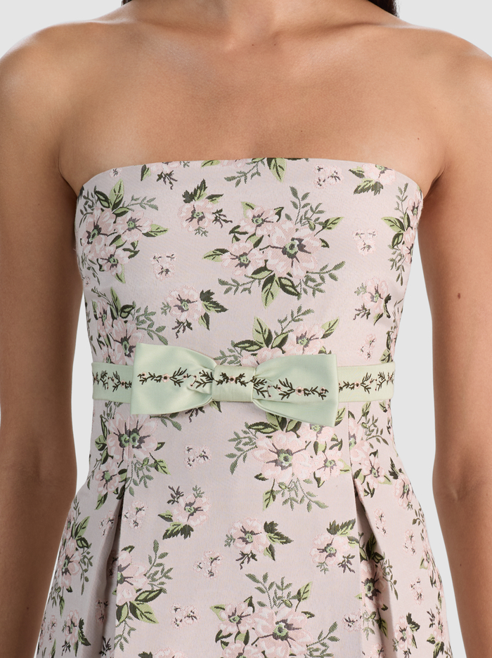 TRUE BABYDOLL DRESS - PALE ENGLISH ROSE/MULTI image 2 - ALICE + OLIVIA