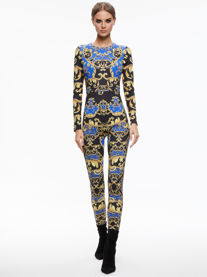 FREDDIE CREWNECK CATSUIT - REGAL ROMANCE SAPPHIRE image 2 - Alice And Olivia