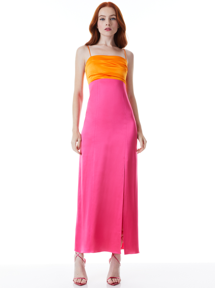 LILITA MAXI DRESS - TANGERINE/CANDY - Alice And Olivia