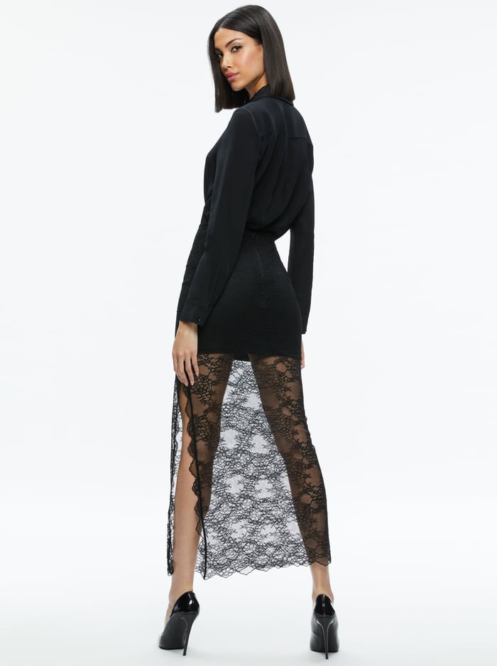 IYANNA LACE MAXI SKIRT - BLACK image 1 - Alice And Olivia