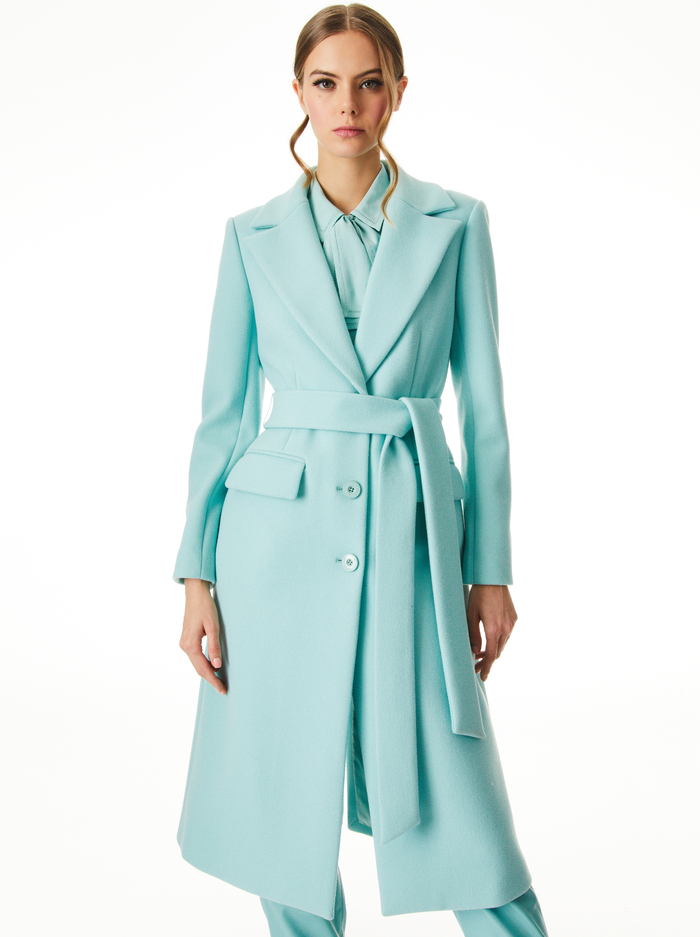 JOELLE BELTED COAT - BREEZE - Alice And Olivia