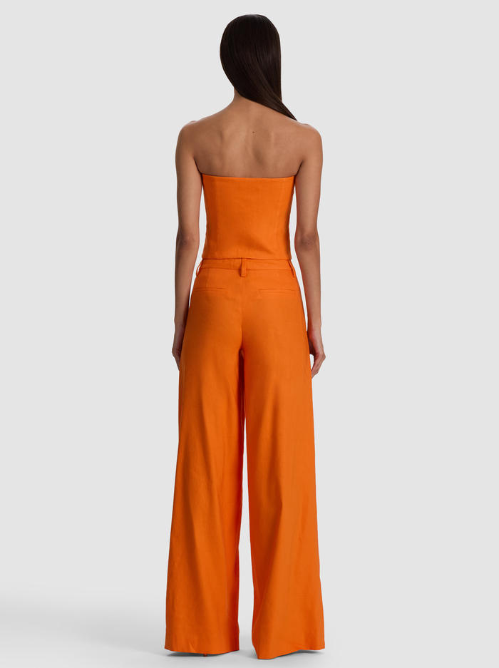 KELCEY STRAPLESS LINEN VEST - ORANGE PEEL image 2 - ALICE + OLIVIA