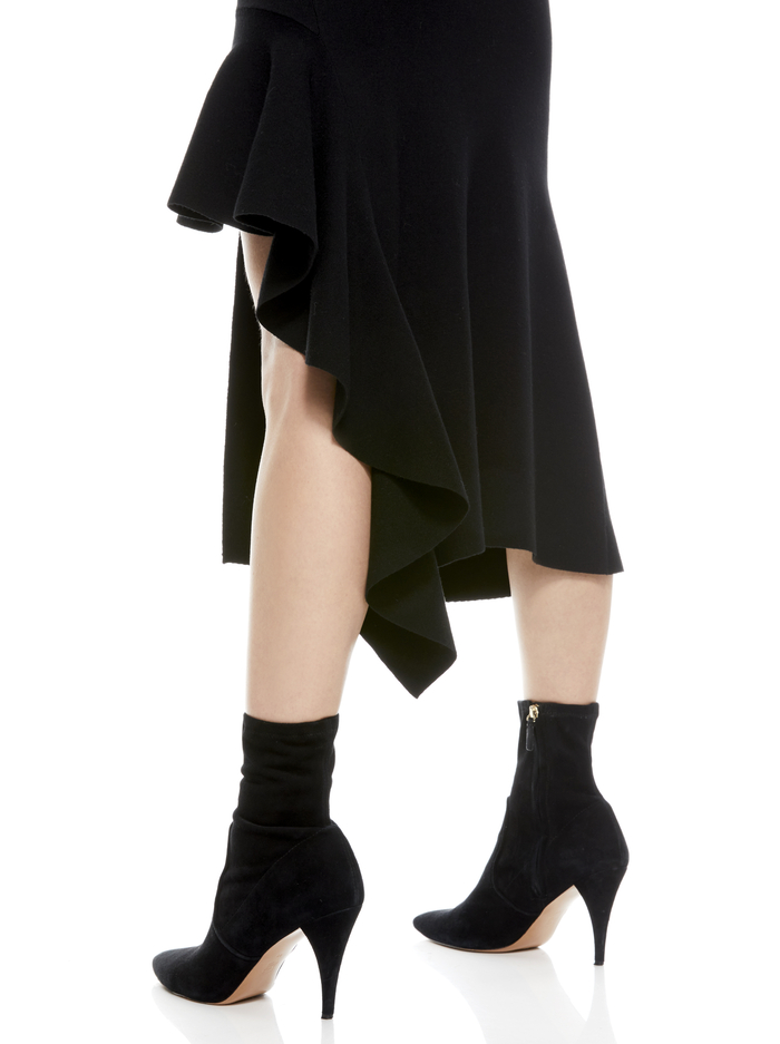 ANGELIA RUFFLE MIDI DRESS - BLACK image 2 - Alice And Olivia