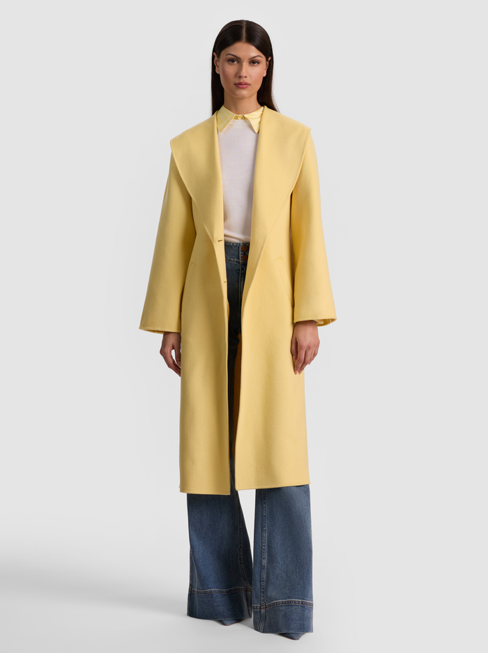 MARCELENE MIDI COAT - BUTTER - ALICE + OLIVIA