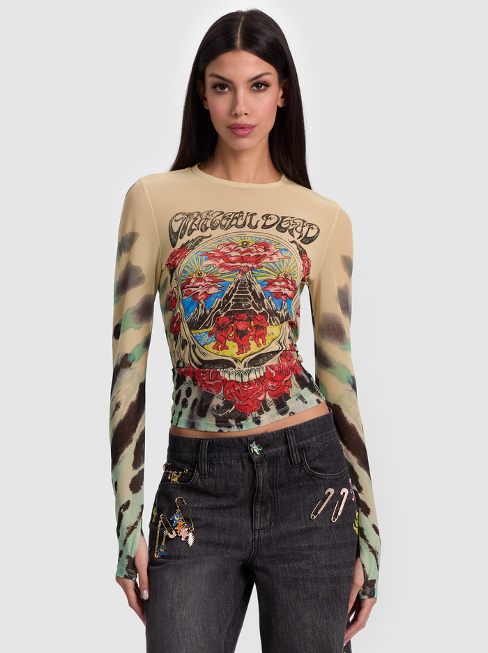 A+O X GRATEFUL DEAD DELAINA TOP - AMPLIFY TIE DYE image 1 - Alice And Olivia