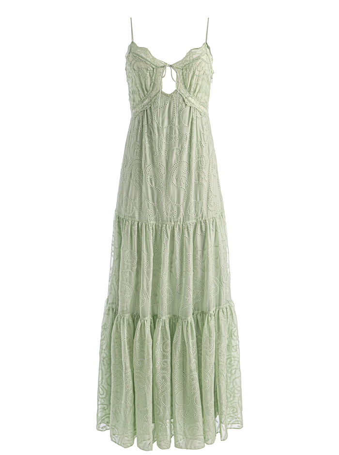 NICKY TIERED MAXI DRESS - LIGHT SAGE image 6 - ALICE + OLIVIA