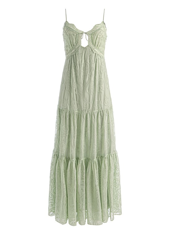LIGHT SAGE-NICKY TIERED MAXI DRESS