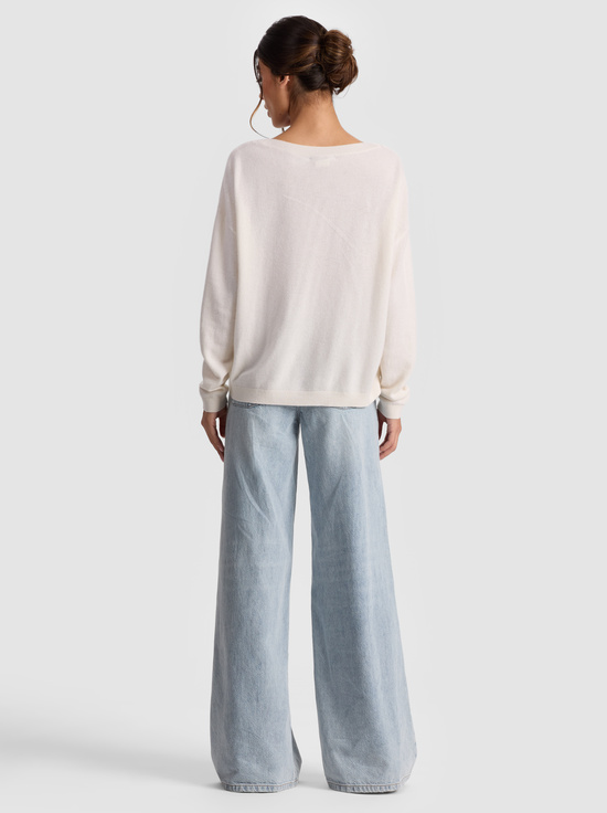 ECRU-WILLIAMS CASHMERE PULLOVER