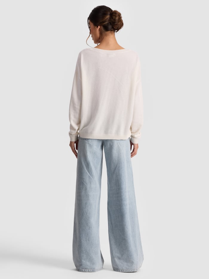 WILLIAMS CASHMERE PULLOVER - ECRU image 2 - Alice And Olivia