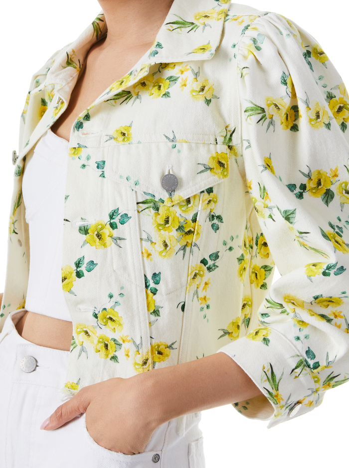 LANA DENIM JACKET - DRIFTING BY FLORAL image 3 - Alice And Olivia