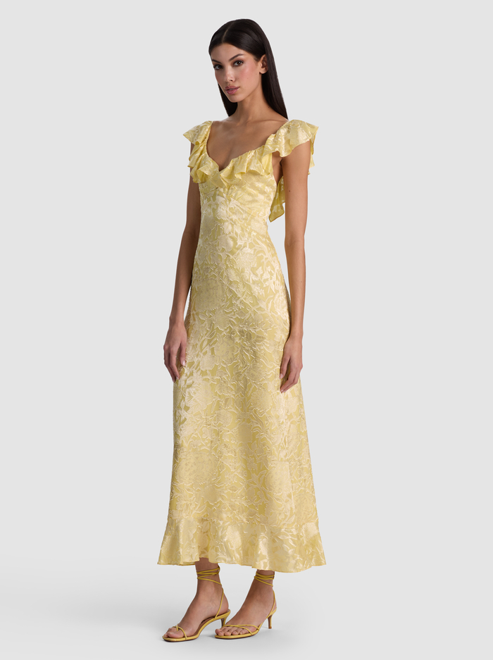 GEMMA MIDI DRESS - BUTTER image 3 - ALICE + OLIVIA