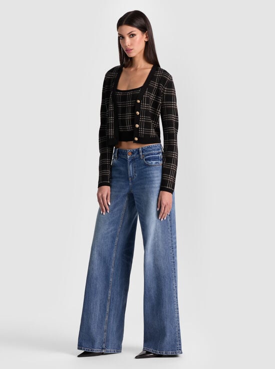 BLACK MULTI-GRACE CASHMERE CARDIGAN