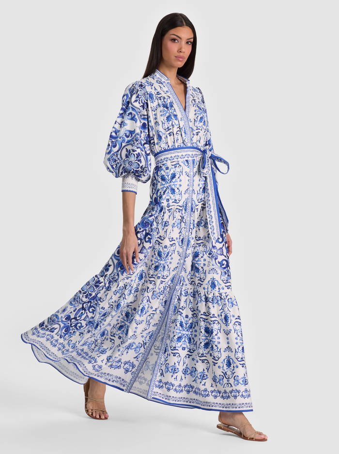CORA MAXI SHIRT DRESS - SOLSTICE image 4 - ALICE + OLIVIA