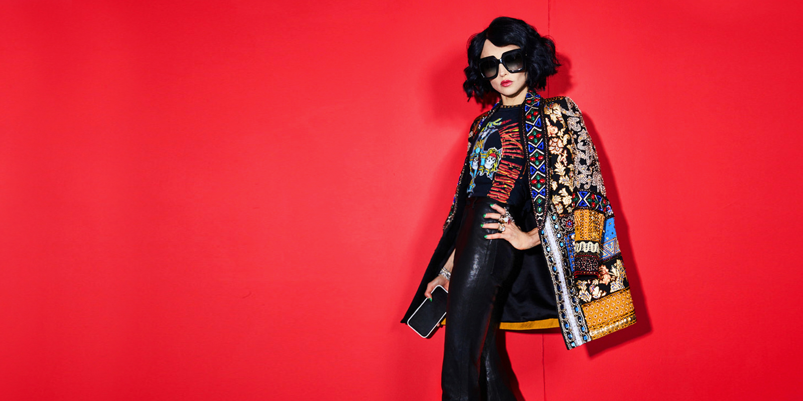 alice and olivia red suit
