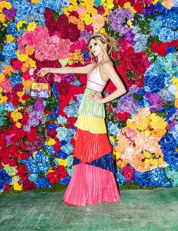 Alice and olivia rainbow store dress