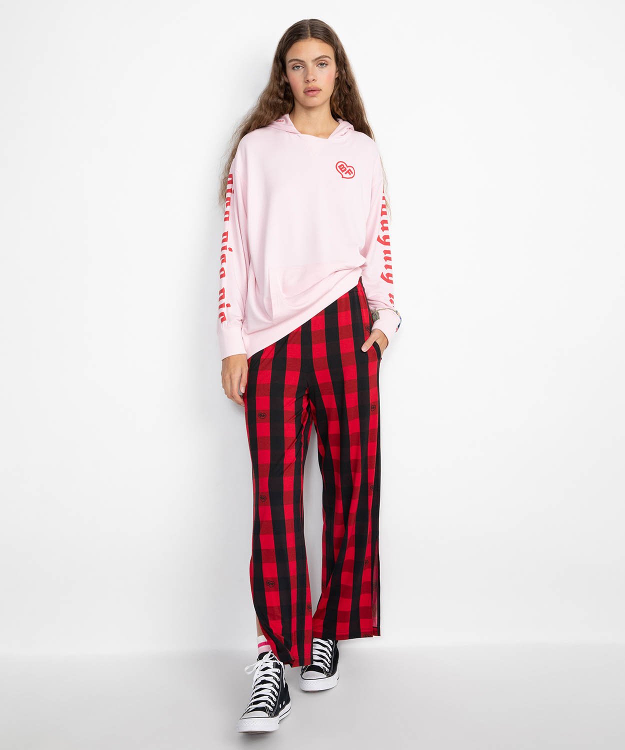 Alice And Olivia A+o X Big Feelings Athena Oversized Hoodie In Pink