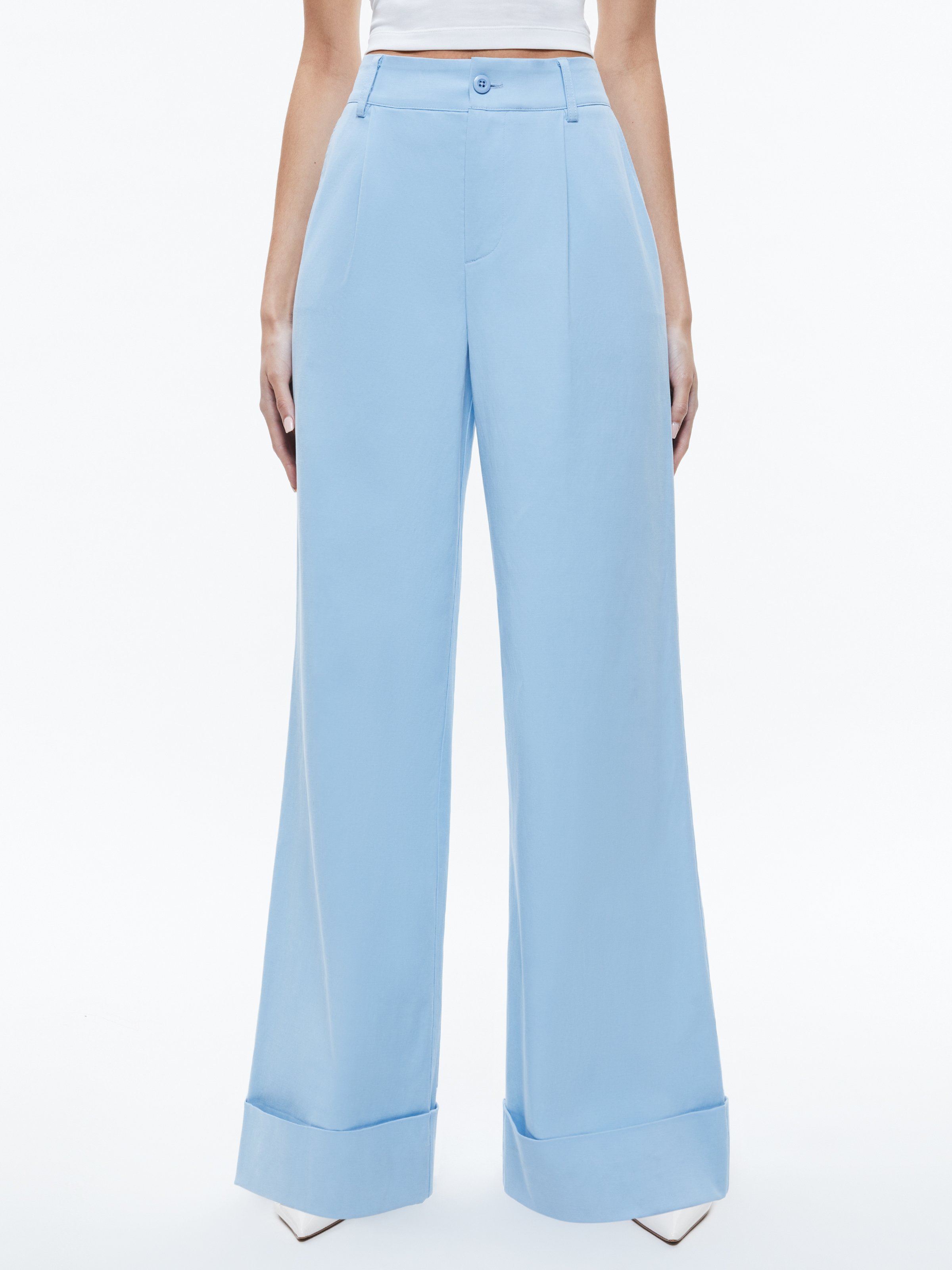 Alice And Olivia Tomasa Pant In Blue