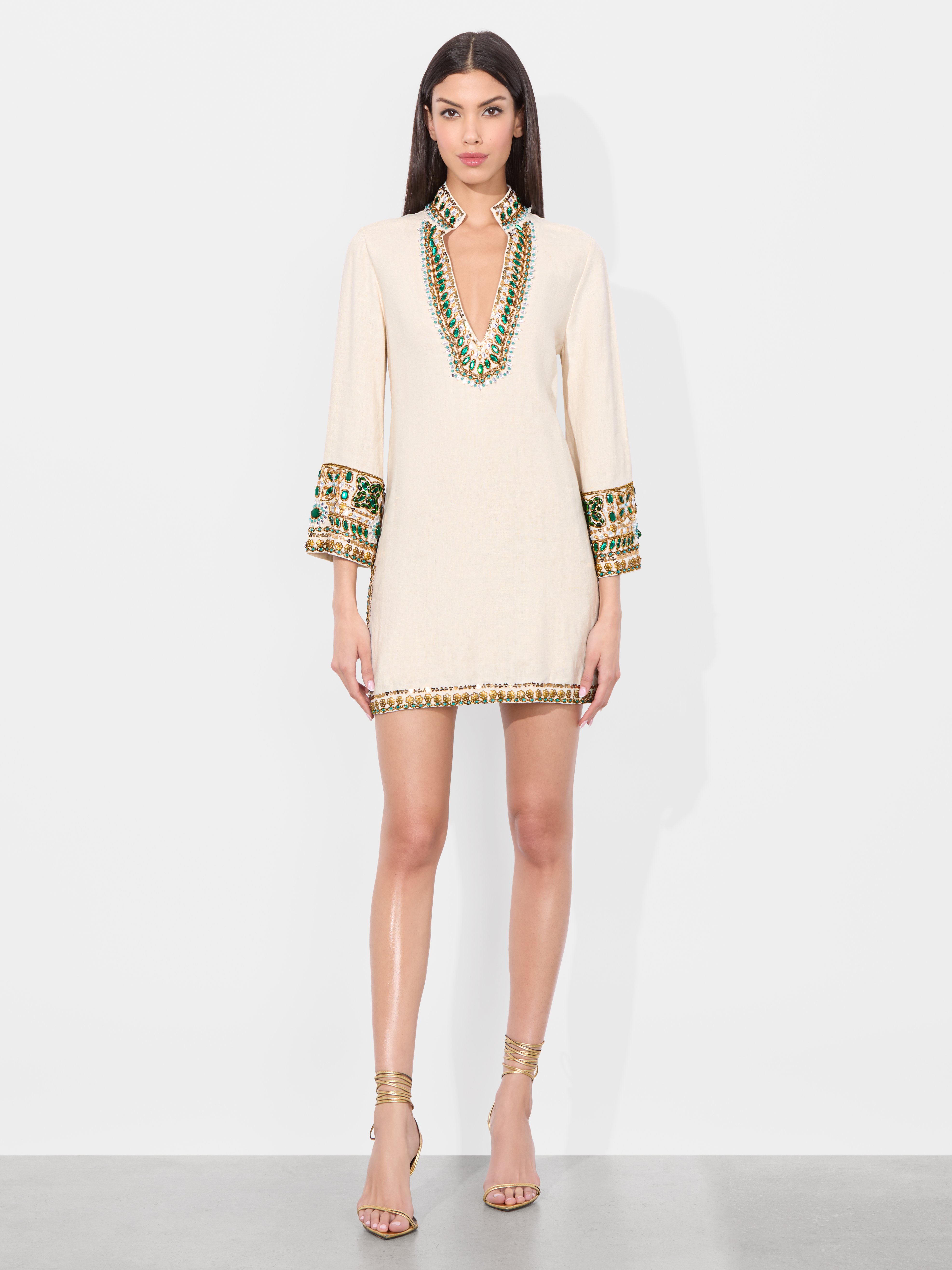 Alice And Olivia Eleonora Embellished Tunic Dress