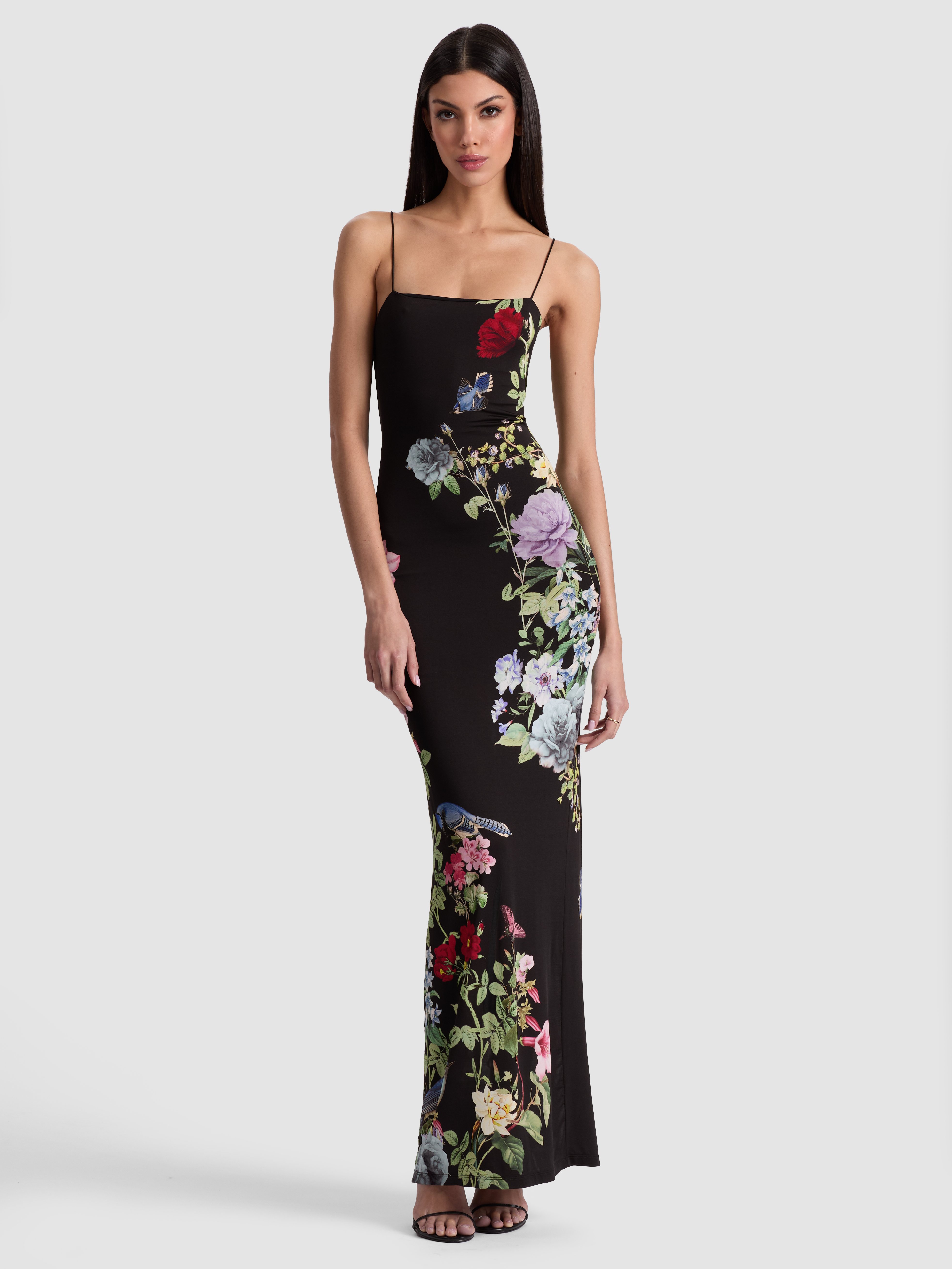 Alice And Olivia Fifi Venus Floral Maxi Dress In Multi