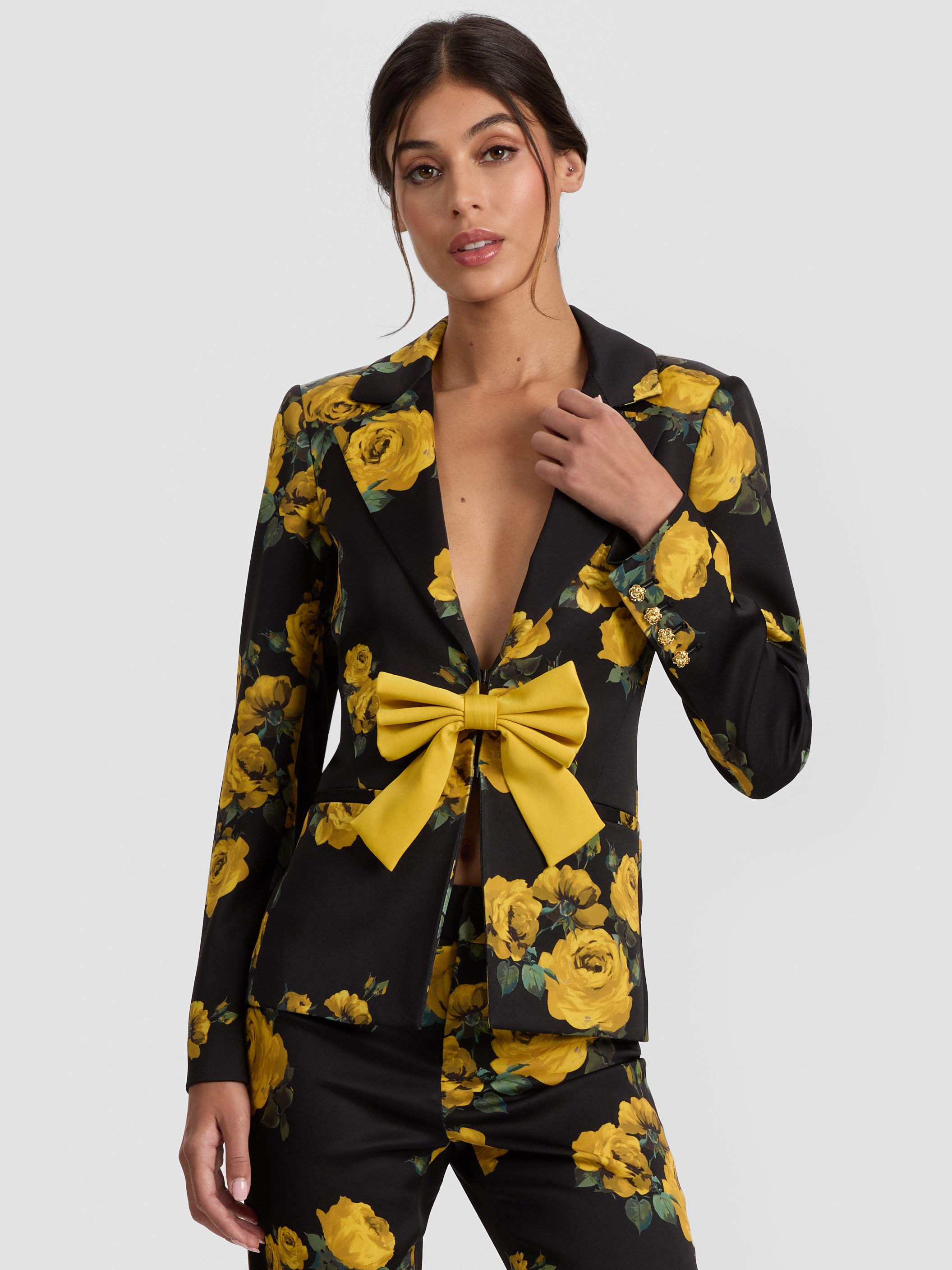 Alice And Olivia Mya Kissing Blazer In Red