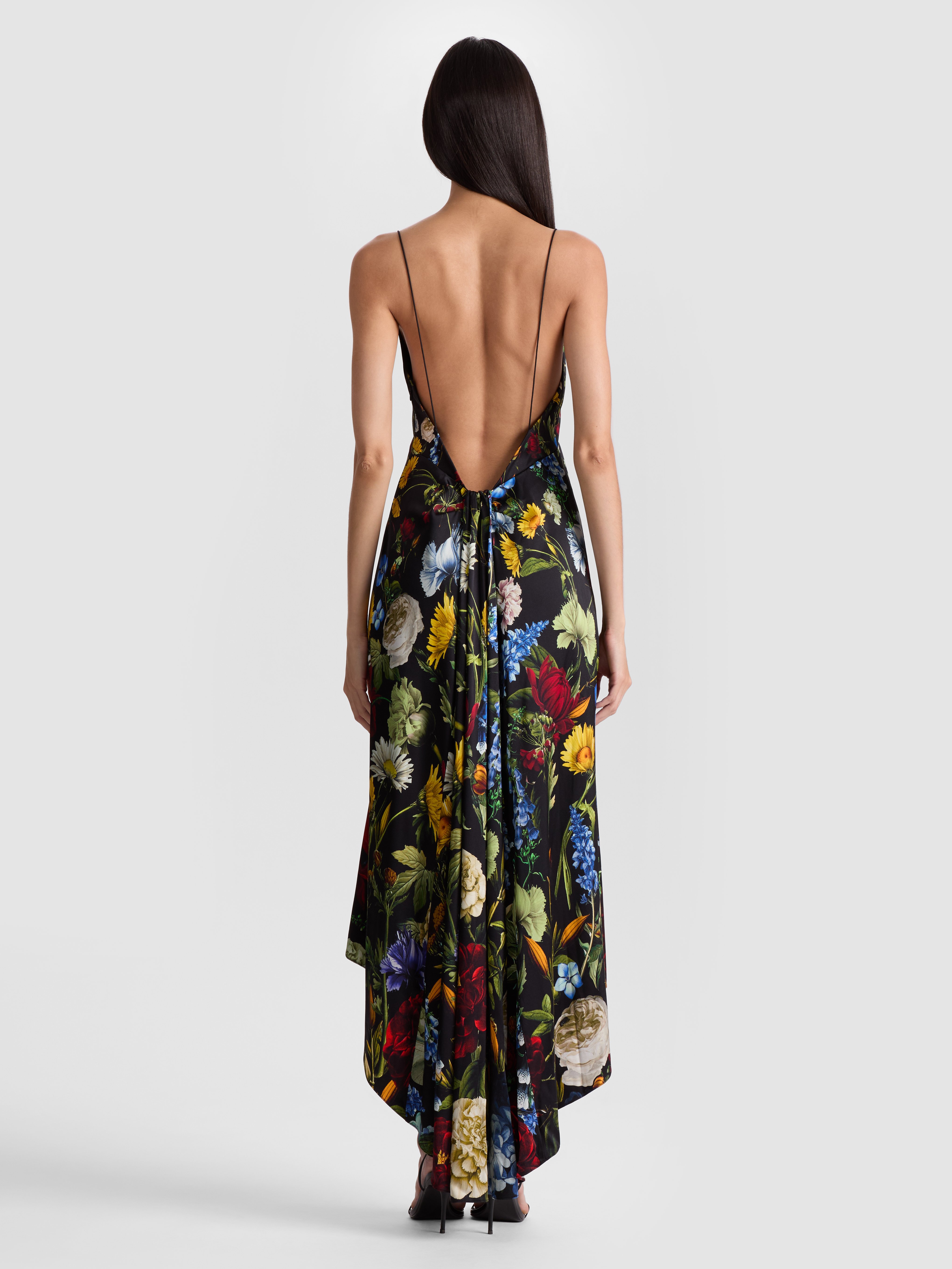 Alice And Olivia Luciana Slip Dress In Black