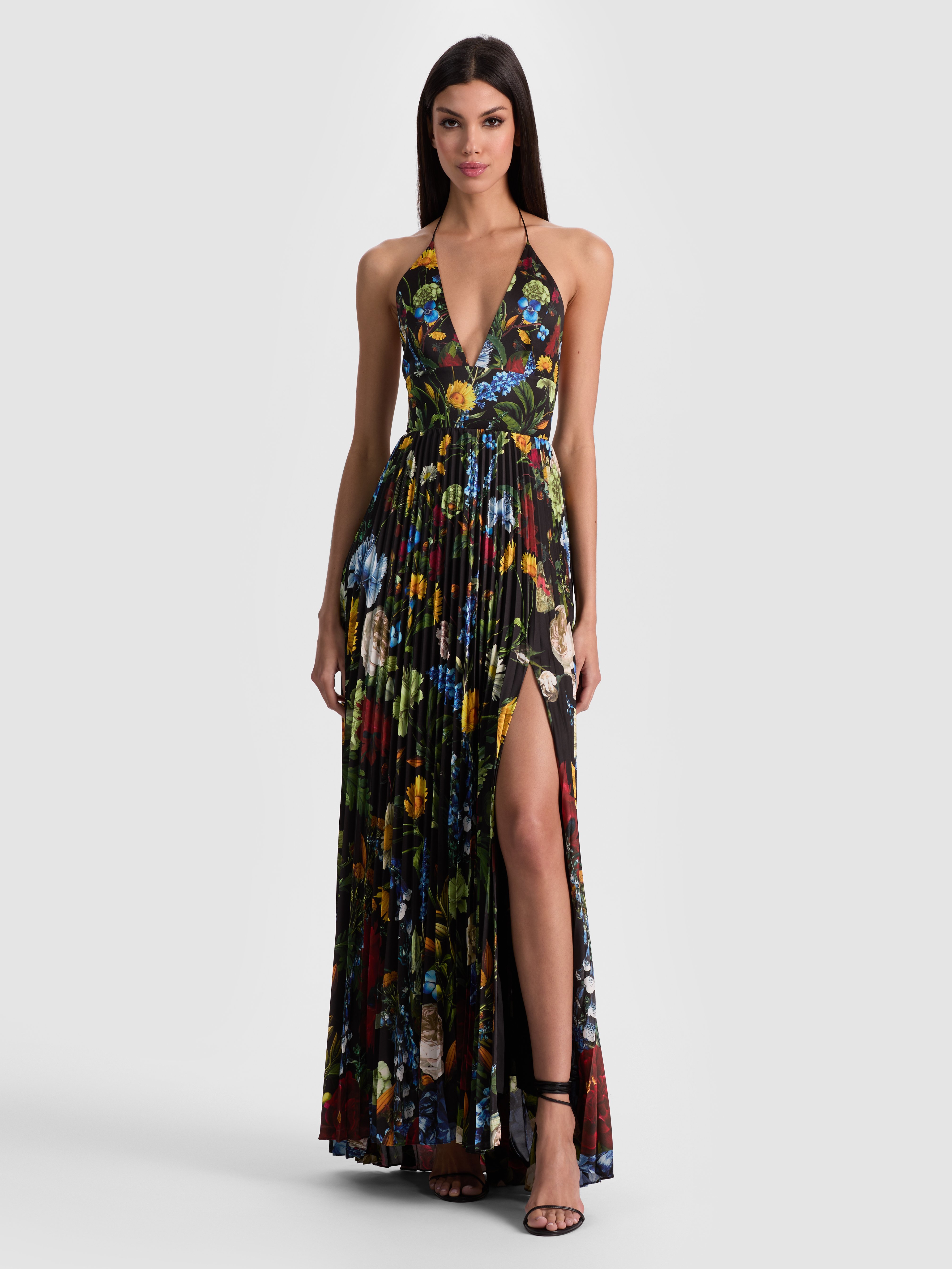 Alice And Olivia Tanesa Maxi Dress In Multi