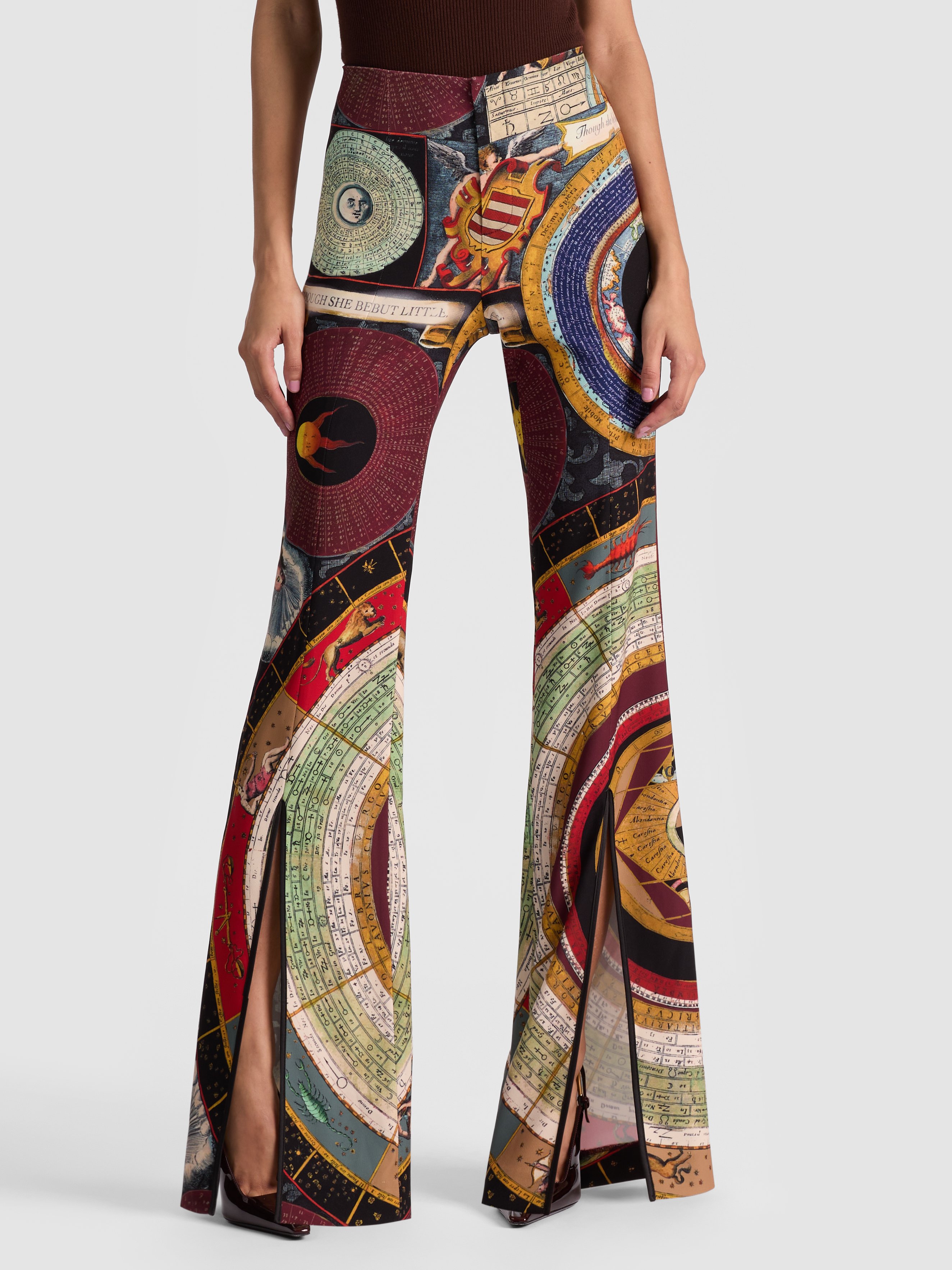 Alice And Olivia Teeny Bootcut Pant In Multi