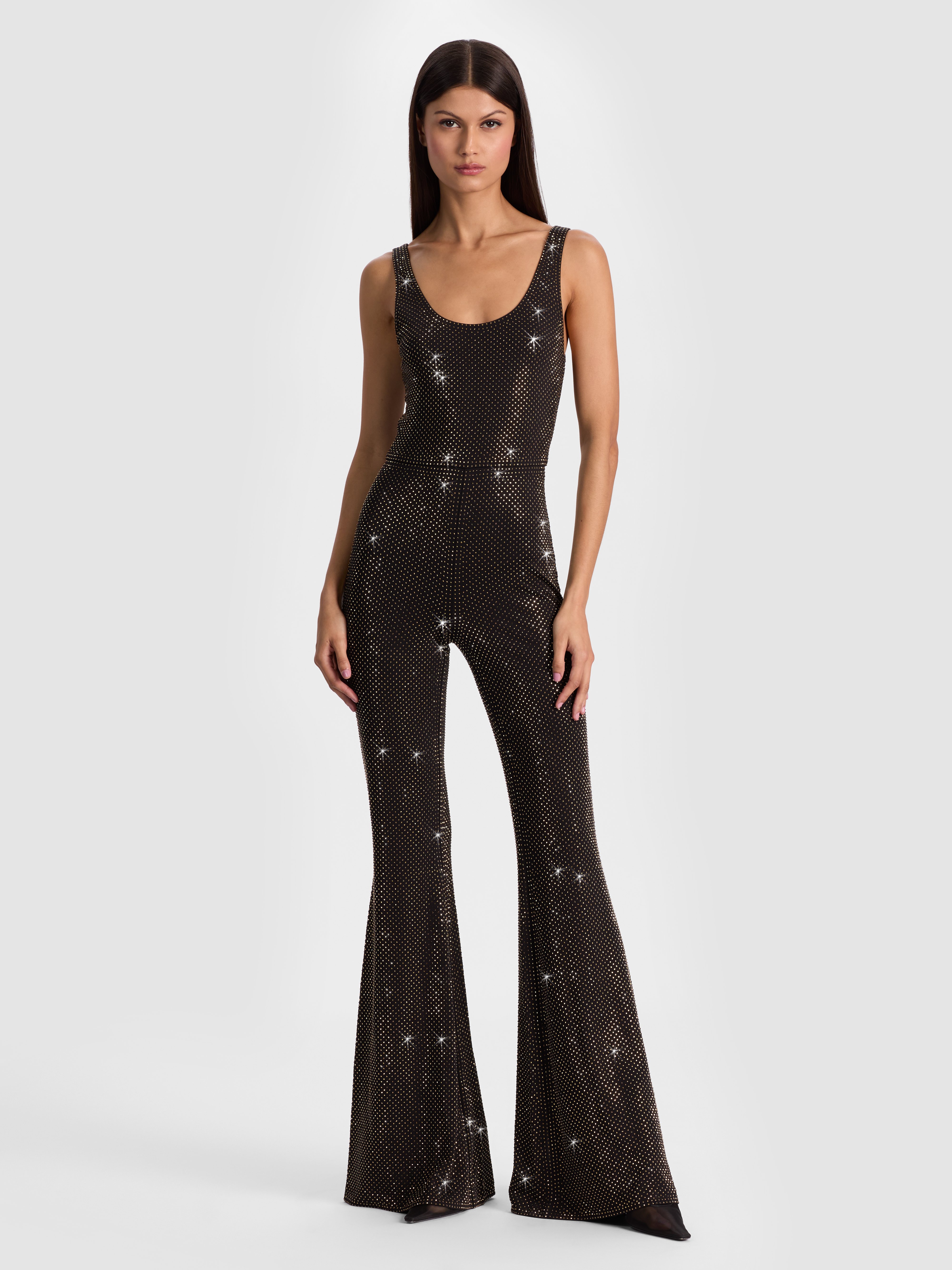 Alice And Olivia Teresa Embellished Jumpsuit In Multi