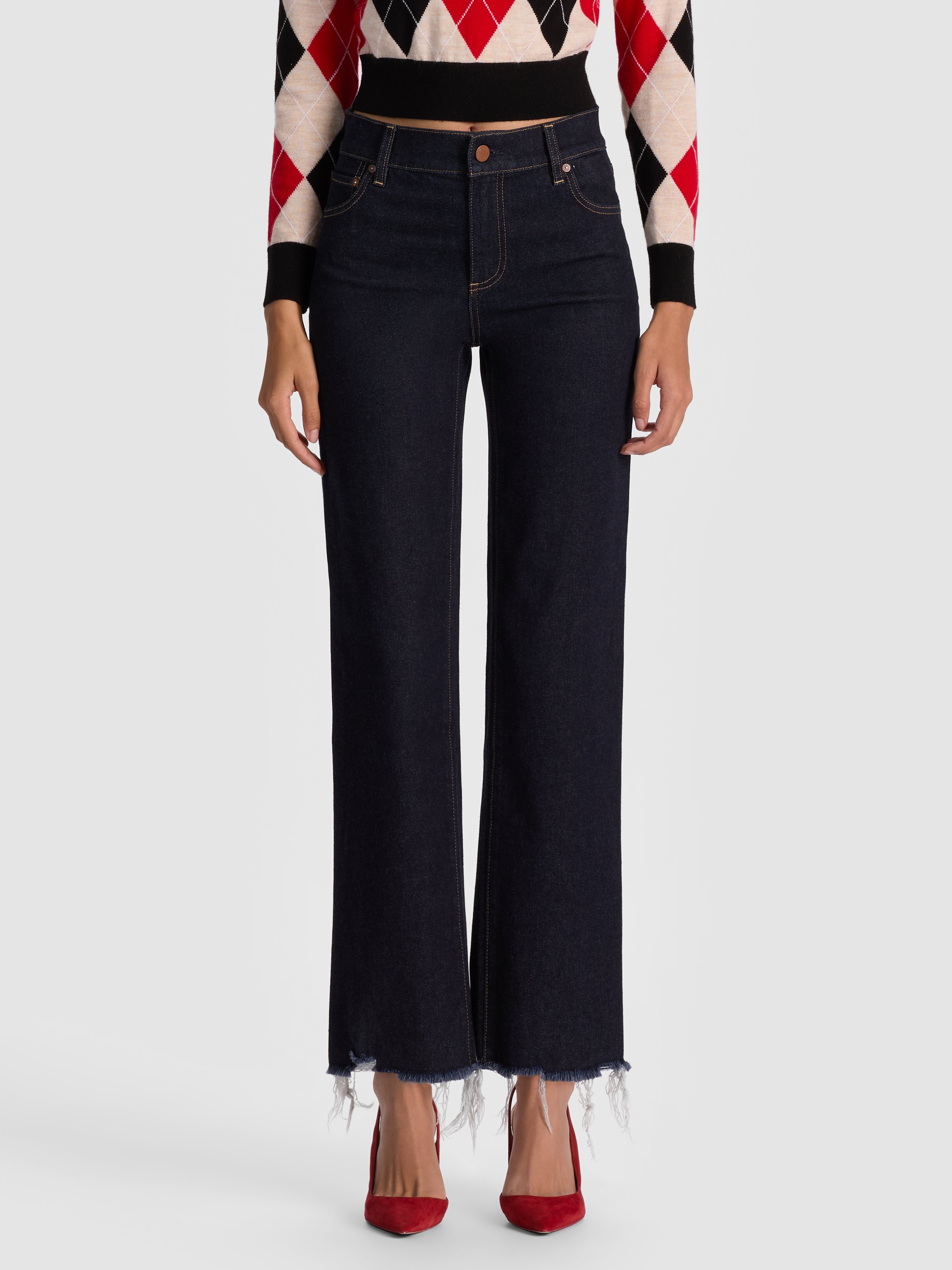 Alice And Olivia Fierce Jean In Blue