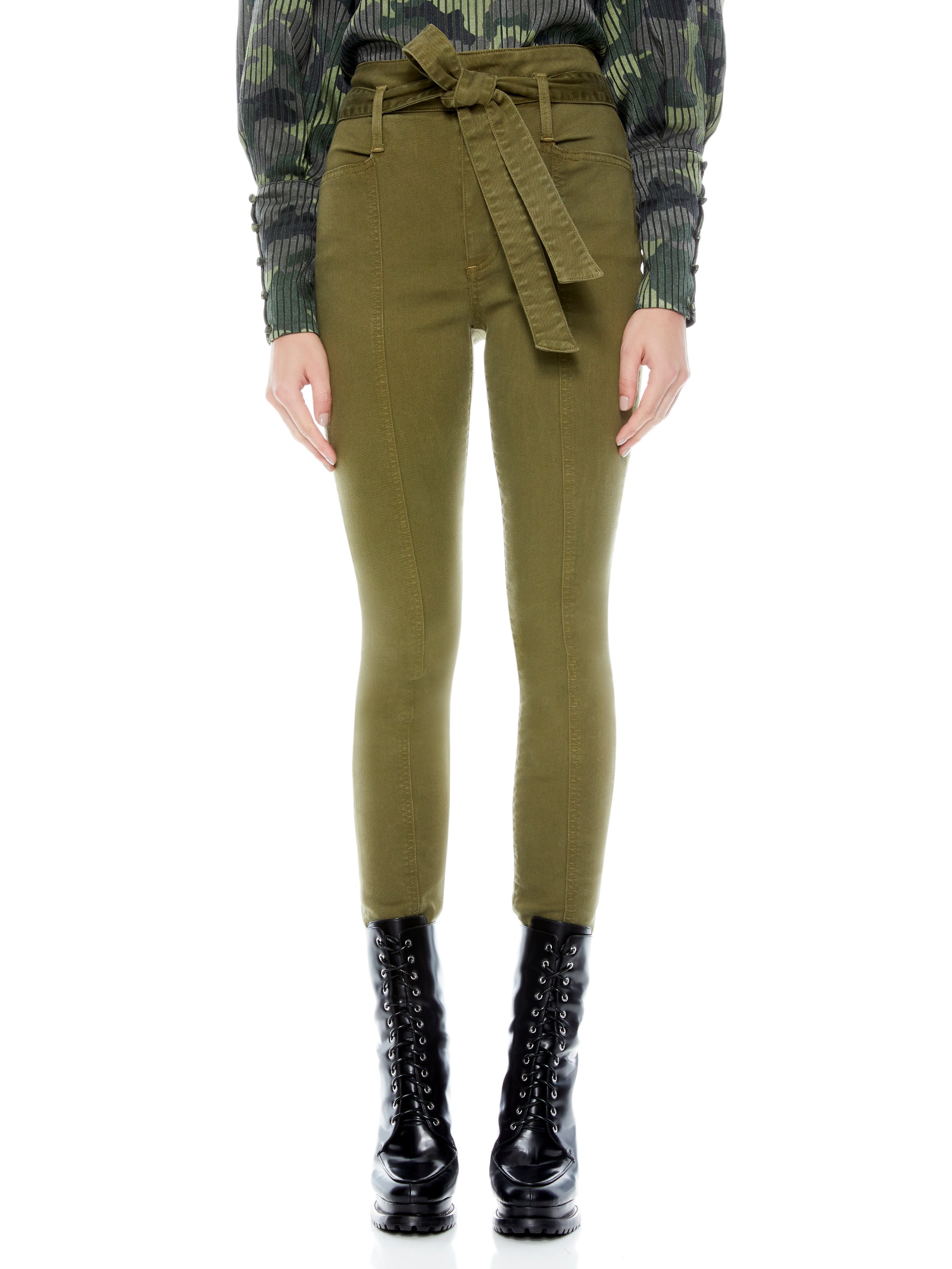 alice + olivia GOOD TIE WAIST SKINNY JEAN
