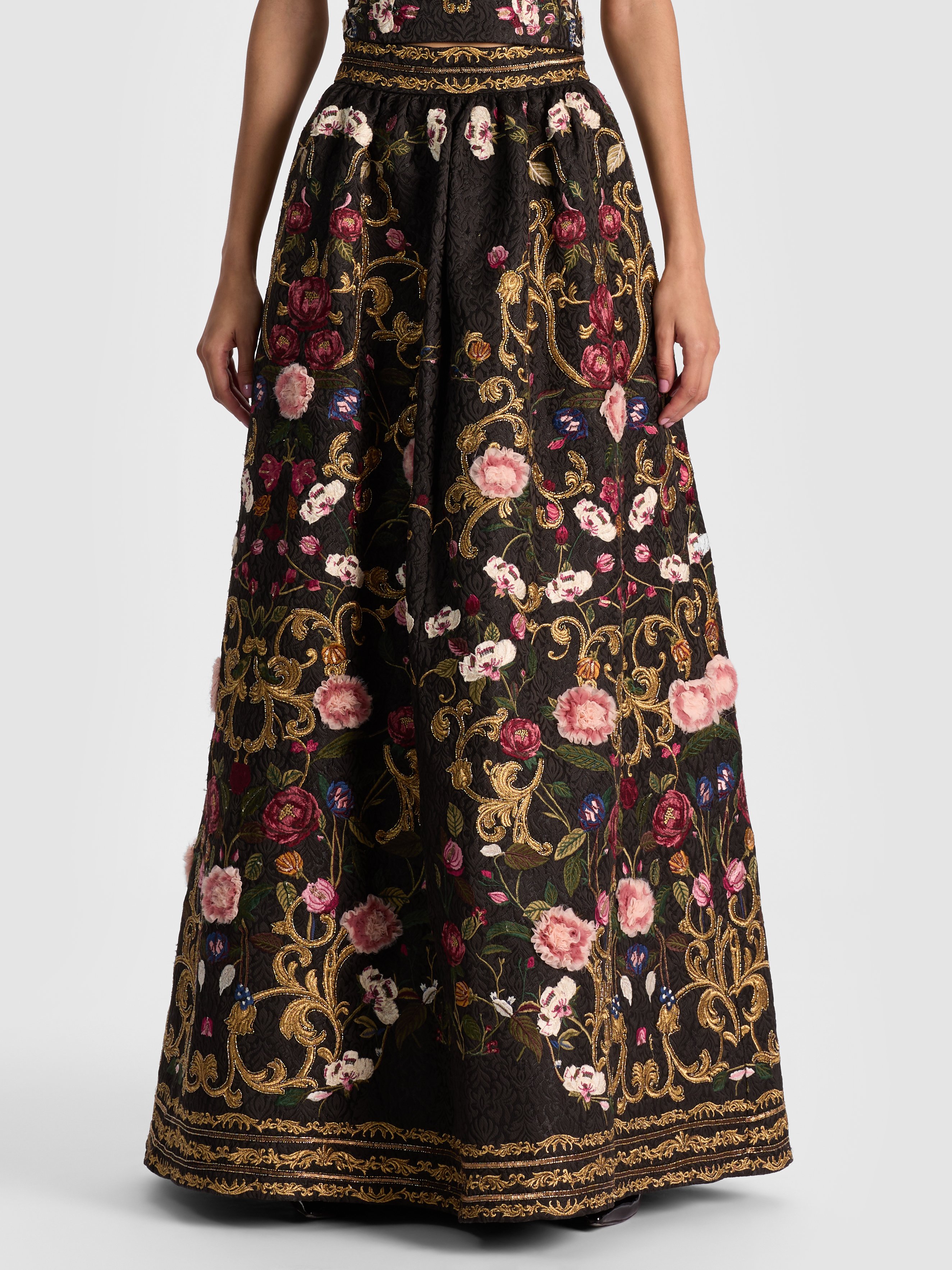 Alice And Olivia Tina Ballgown Skirt In Multi